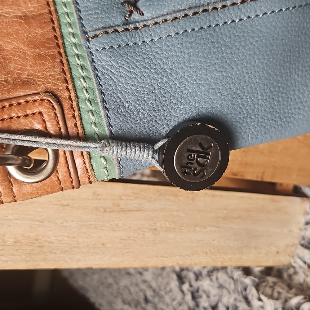 The Sak, Stylish Blue and Brown Women's Crossbody Bag - Picture 11 of 16